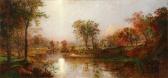 CROPSEY Jasper Francis Sunrise River Landscape CROPSEY Jasper Francis Sunrise River Landscape