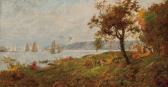 CROPSEY Jasper Francis View Of The Palisades On The Hudson CROPSEY Jasper Francis View Of The Palisades On The Hudson