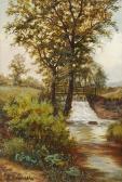 CROSLAND Enoch Landscape With Waterfall CROSLAND Enoch Landscape With Waterfall