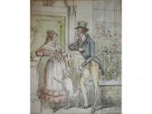 CRUIKSHANK George A Doorstep Wooing CRUIKSHANK George A Doorstep Wooing