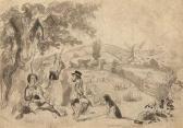 CRUIKSHANK Robert Isaac Bucolic Landscape With Figures CRUIKSHANK Robert Isaac Bucolic Landscape With Figures