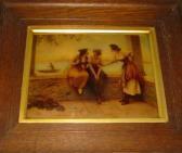 crystoleum a. The Oblong Convex Glass Printed With Three Gossiping Women crystoleum a. The Oblong Convex Glass Printed With Three Gossiping Women