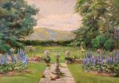 CUBITT Andrew Edith Alice Floral Garden With Sundial CUBITT Andrew Edith Alice Floral Garden With Sundial