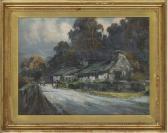CUBLEY Henry Hadfield Sunshine After Rain, Arthog, North Wales; And Old Cottages, Arthog, North Wales CUBLEY Henry Hadfield Sunshine After Rain, Arthog, North Wales; And Old Cottages, Arthog, North Wales