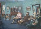 CUNDALL Charles Ernest Chelsea Interior, With The Artist's Wife CUNDALL Charles Ernest Chelsea Interior, With The Artist's Wife