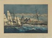 CURRIER Mary Ann Burning Of The Clipper Ship "golden Light" CURRIER Mary Ann Burning Of The Clipper Ship "golden Light"