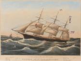 CURRIER Nathaniel Clipper Ship 'dreadnought' Off Sandy Hook CURRIER Nathaniel Clipper Ship 'dreadnought' Off Sandy Hook