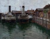 CURRY Robert Franz Harbour Scene CURRY Robert Franz Harbour Scene