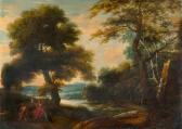 D ARTHOIS Jacques Bewaldete Flusslandschaft Mit Merkur Und Argus. D ARTHOIS Jacques Bewaldete Flusslandschaft Mit Merkur Und Argus.