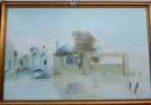 D ASSAY G. Village Scene With Mosque D ASSAY G. Village Scene With Mosque