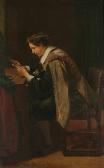 DAEMS Ferdinand Portrait Of A Cavalier In Profile, Seated At A Table DAEMS Ferdinand Portrait Of A Cavalier In Profile, Seated At A Table