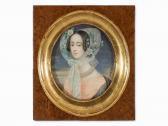 DAFFINGER Moritz Michael Portrait Of Empress Maria Anna Of Austria DAFFINGER Moritz Michael Portrait Of Empress Maria Anna Of Austria