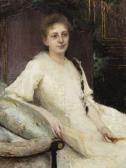 DAGNAN-BOUVERET Pascal Adolphe Jean Portraitof Young Woman DAGNAN-BOUVERET Pascal Adolphe Jean Portraitof Young Woman