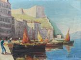 DAGUERRE J. Bâteaux De Pêcheurs Dans Le Port De Bonifacio DAGUERRE J. Bâteaux De Pêcheurs Dans Le Port De Bonifacio