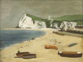DAINTREY Adrian Maurice Boats On A Beach (possibly In Dorset) White Cliffs Beyond DAINTREY Adrian Maurice Boats On A Beach (possibly In Dorset) White Cliffs Beyond