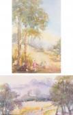 DALMANN RENE Pair Of Works I) Landscape Ii) Afternoon Stroll DALMANN RENE Pair Of Works I) Landscape Ii) Afternoon Stroll