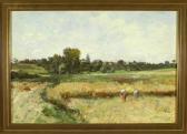 DAMAS Eugene Französische Sommerlandschaft Mit Bäuerinnen Auf Dem Felde DAMAS Eugene Französische Sommerlandschaft Mit Bäuerinnen Auf Dem Felde