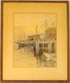 DAMISON New England Harbor Scene DAMISON New England Harbor Scene
