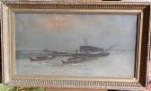 DANA William Parsons W. Les Barques Au Coucher Du Soleil DANA William Parsons W. Les Barques Au Coucher Du Soleil