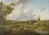 DANCKERTS Simon Pâtre Et Sa Famille Au Pâturage Au Bord D'un Cours D'eau DANCKERTS Simon Pâtre Et Sa Famille Au Pâturage Au Bord D'un Cours D'eau