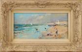 DANIELS Huib Dutch Beach Scene With Figures DANIELS Huib Dutch Beach Scene With Figures