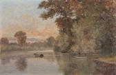 DANNEQUIN Alfred Joseph Flusslandschaft Mit Angler DANNEQUIN Alfred Joseph Flusslandschaft Mit Angler