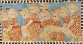 DARGER HENRY Christmas Seal Girls DARGER HENRY Christmas Seal Girls