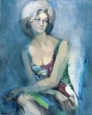 DASKALOFF Portrait De Jeune Femme Songeuse DASKALOFF Portrait De Jeune Femme Songeuse