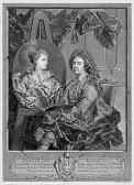 DAULLE Jean Bildnis Des Hyacinthe Rigaud An Der Staffelei DAULLE Jean Bildnis Des Hyacinthe Rigaud An Der Staffelei