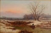DAVID Richard B. A Winter Scene At Dusk DAVID Richard B. A Winter Scene At Dusk