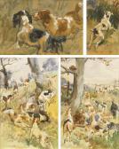 DAVIS Arthur Alfred Hunting Scenes DAVIS Arthur Alfred Hunting Scenes