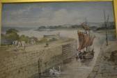 DAVIS B.W. A Horse Pulling A Sailing Barge Into A Lock DAVIS B.W. A Horse Pulling A Sailing Barge Into A Lock