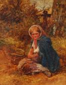 DAVIS Edward Thompson A Young Girl Resting DAVIS Edward Thompson A Young Girl Resting