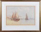 DAVIS H.B. Fisherfolk Unloading Boats On A Beach DAVIS H.B. Fisherfolk Unloading Boats On A Beach