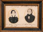 DAVIS Jane Anthony Double Portrait Of Jacob And Mary Withington DAVIS Jane Anthony Double Portrait Of Jacob And Mary Withington