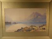 DAVIS R.T. Lake Scene With Figure On A Track DAVIS R.T. Lake Scene With Figure On A Track