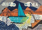DAVIS Stuart A Composition Landscape Scene Of Sailboat DAVIS Stuart A Composition Landscape Scene Of Sailboat