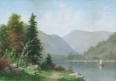 DAVIS William Moore Sailing Along A River DAVIS William Moore Sailing Along A River