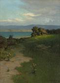 DAVIS Willis E. Path In A Landscape With Distant Lake DAVIS Willis E. Path In A Landscape With Distant Lake