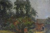 DAWBARN Joseph Yelverton Farm Buildings Amongst Trees DAWBARN Joseph Yelverton Farm Buildings Amongst Trees