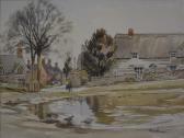 DAWE Cedric Church Lane With The Market House DAWE Cedric Church Lane With The Market House