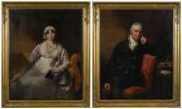 DAWE George Seated Lady, In A White Lace Gown And Satin Wrap DAWE George Seated Lady, In A White Lace Gown And Satin Wrap