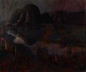 DAWES Lawrence M. M Daws Tidbinbilla Springs Oil Oncomposition Board Signed Daws DAWES Lawrence M. M Daws Tidbinbilla Springs Oil Oncomposition Board Signed Daws