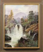 DAWSON G. Angler An Einem Wasserfall DAWSON G. Angler An Einem Wasserfall