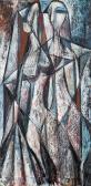 DAY Melvin Norman Abstract With Two Figures DAY Melvin Norman Abstract With Two Figures