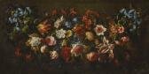 de ARELLANO Y FRANCISCO CAMILO Juan A Swag Of Flowers Fastened With Blue Ribbons de ARELLANO Y FRANCISCO CAMILO Juan A Swag Of Flowers Fastened With Blue Ribbons