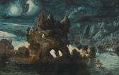 de BLES Herri met A Fantastical Moonlit Landscape With St. Christopher Carrying The Christ Child Across A River de BLES Herri met A Fantastical Moonlit Landscape With St. Christopher Carrying The Christ Child Across A River