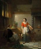 de BRAEKELEER Adrien Ferdinand Young Kitchen Maids At Work de BRAEKELEER Adrien Ferdinand Young Kitchen Maids At Work