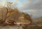 de BYLANDT Alfred Edouard Winter Landscape With River de BYLANDT Alfred Edouard Winter Landscape With River