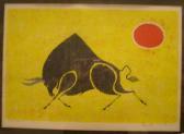de carlo llewelyn Bull And Red Sun de carlo llewelyn Bull And Red Sun